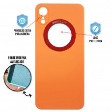 Capa para iPhone XR - Case Silicone Safe Glass Laranja